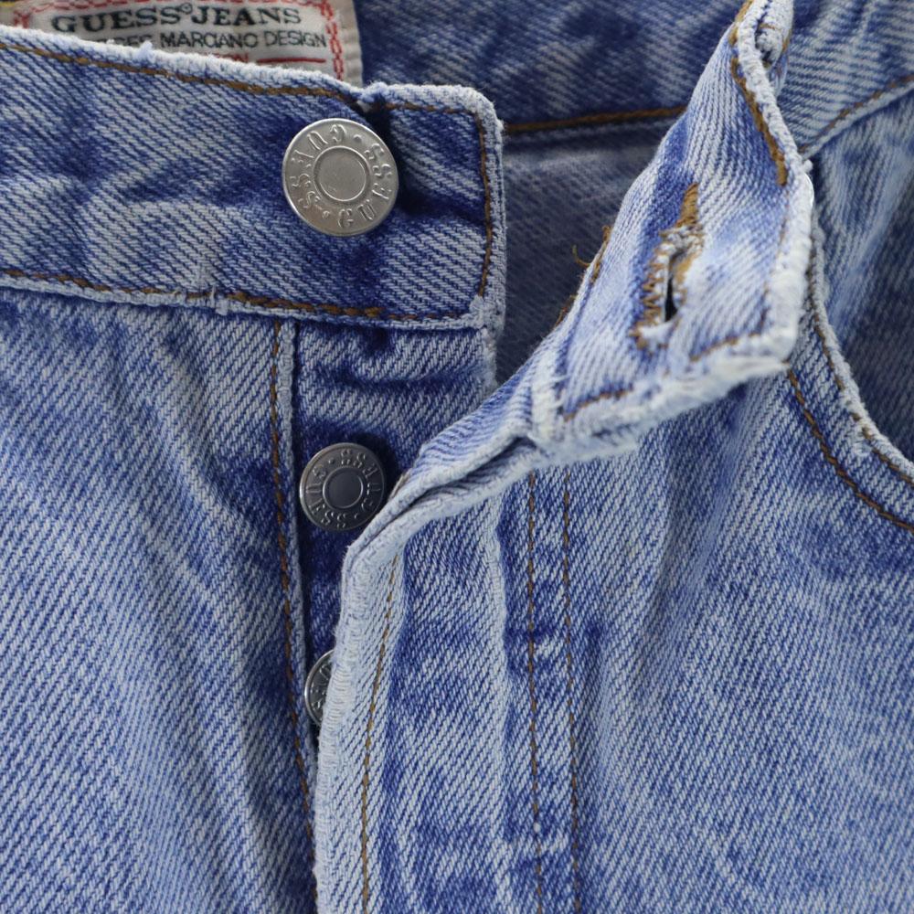 GUESS JEANS 80s Vintage Made in USA Tapered denim pants w29 Button fly Women Used