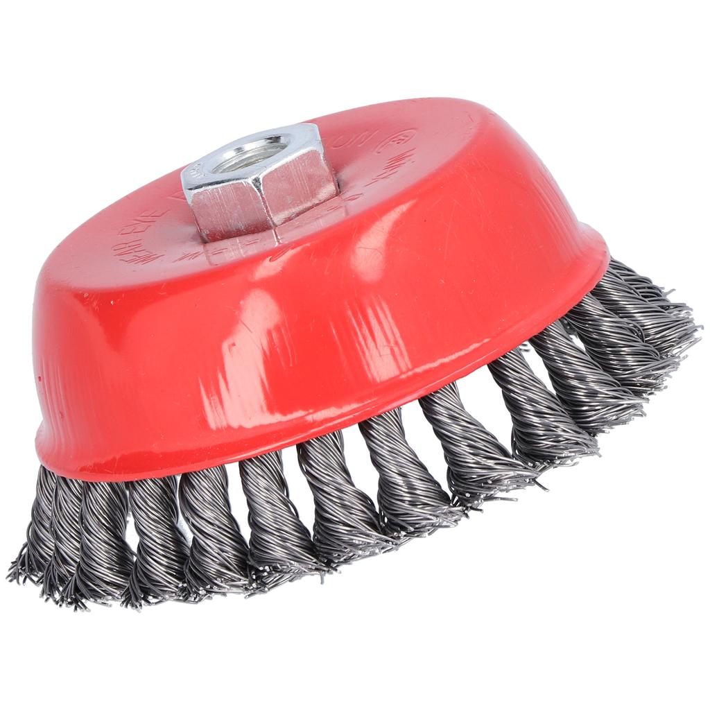 2Pcs Twist Wire Brush Wheel Knotted Grinder Cup Grinding Rust Paint Removal Tool M14 Thread 5in