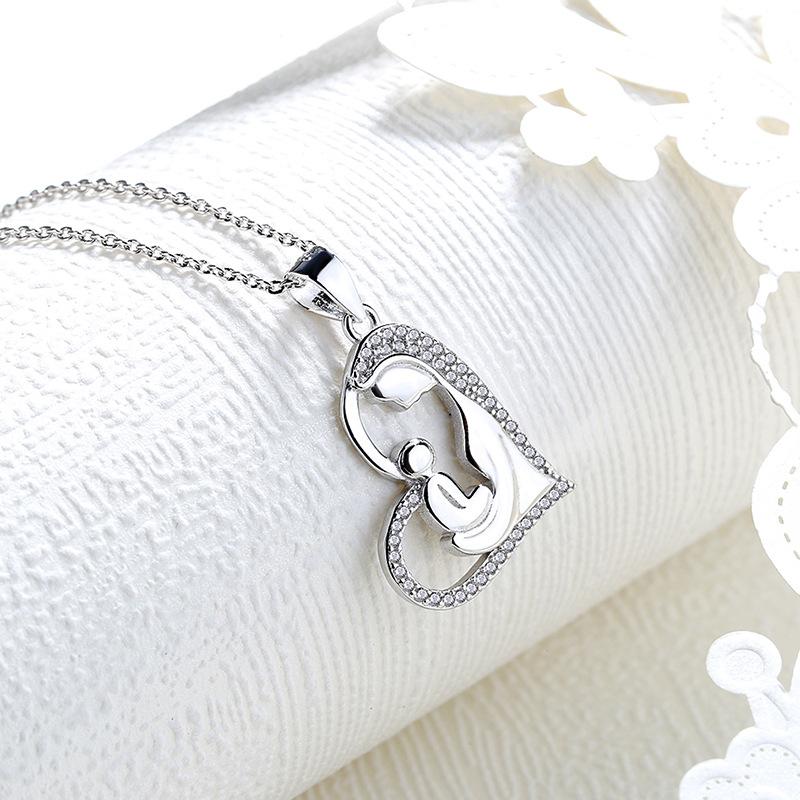 

925 Sterling Silver Love Necklace Women s Niche Design High Sense Pendant Versatile Clavicle Chain Mother s Day Mom Gift 925 silver