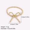 Nidin New Arrival Aesthetic Bow Knot Shape Round Beads Charm Chain Bracelets Adjustable For Women Fashion Versatile Jewelry Gift