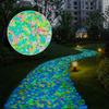 Glow-in-the-Dark Pebbles Mixed 1cm Colors Stones Colorful Luminous Garden Aquarium Stones Resin