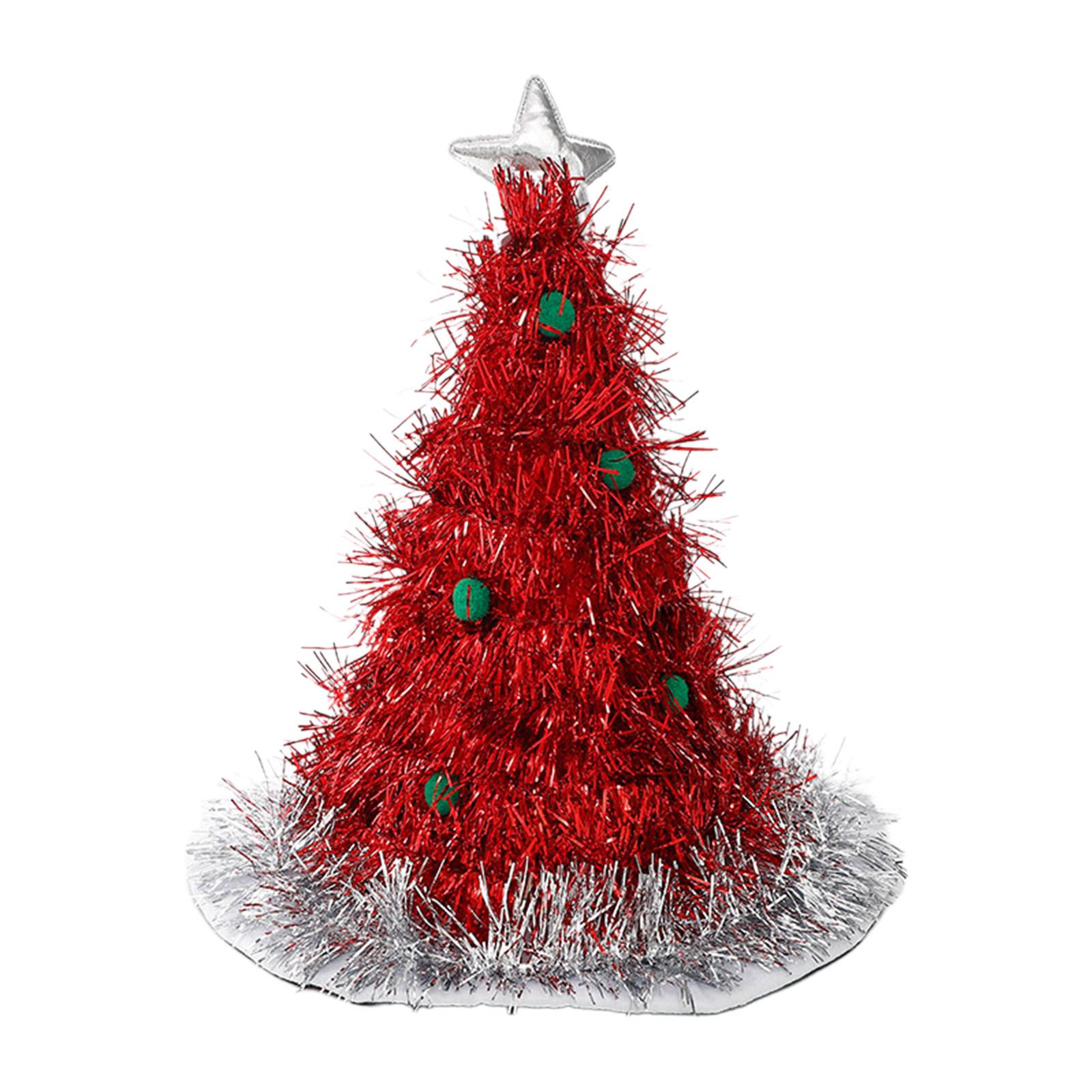 Christmas Tree Hat Non-woven Rain Silk Christmas Hat Happy Christmas Decoration Navidad Christmas Hat New Year Gift