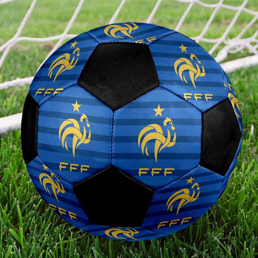TAGLIA 5 Pallone da Calcio Federazione Calcistica Francese Colorato Per Tutte le Età Cucito a Macchina PVC Pronto per la Competizione Resistente Alta Rimbalzabilità