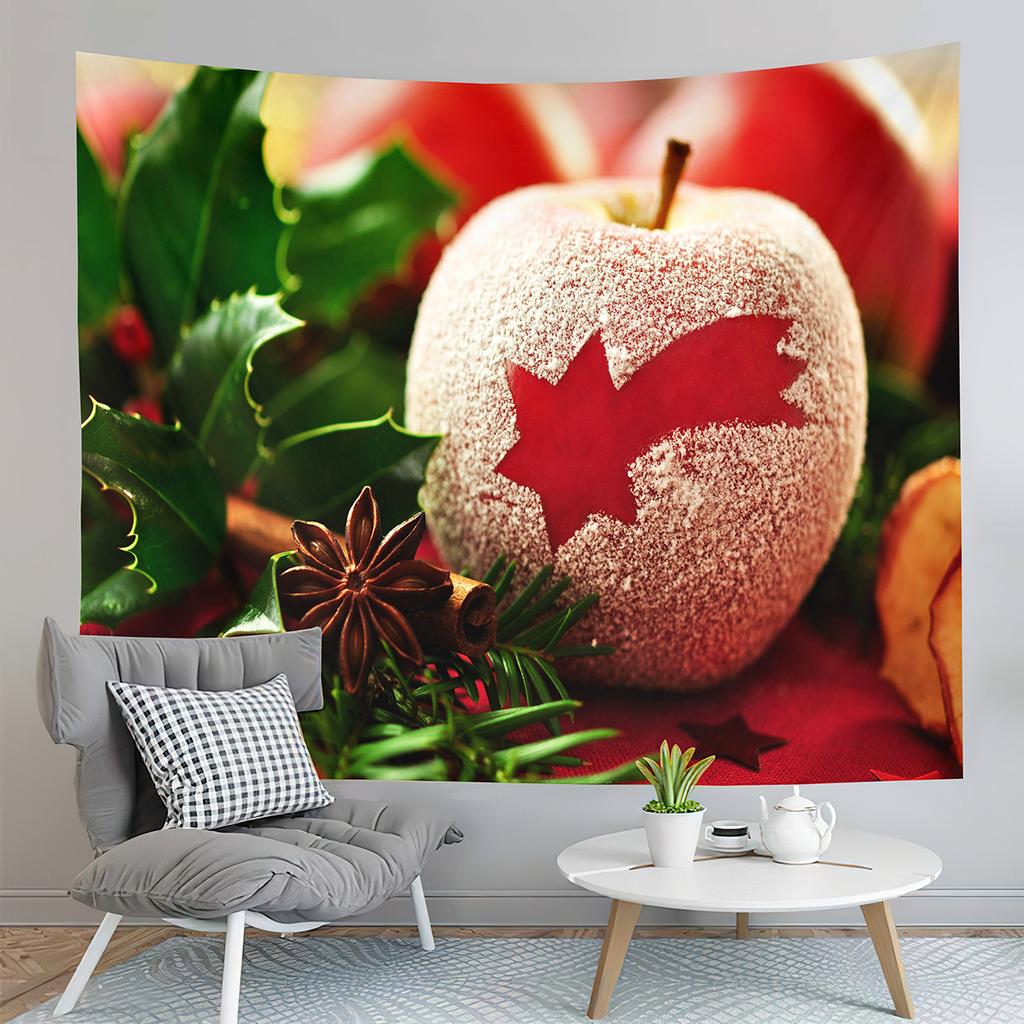 Christmas Tapestry Santa and Reindeer Delivering Gifts Tapestry Home Living Room Bedroom Dorm Wall Hanging Decorative Blanket