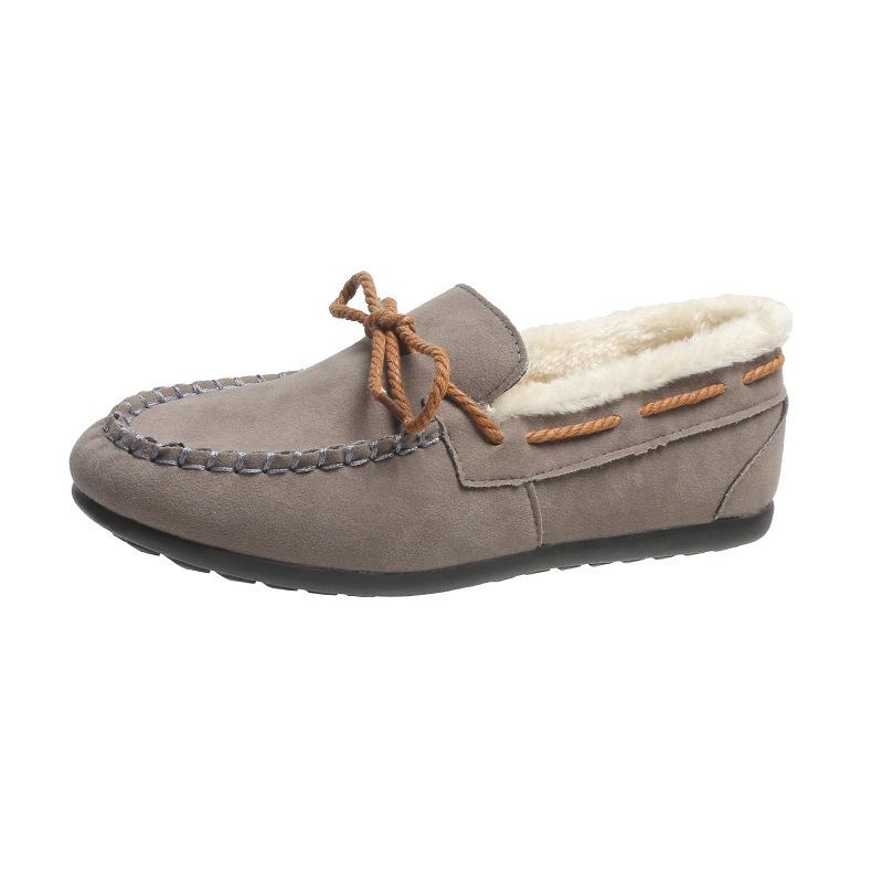 Mao Mao Cotton Shoes Women's New Winter Casual Women's Piled Thickened Cotton Shoes Warm Doudou Single Shoes Women