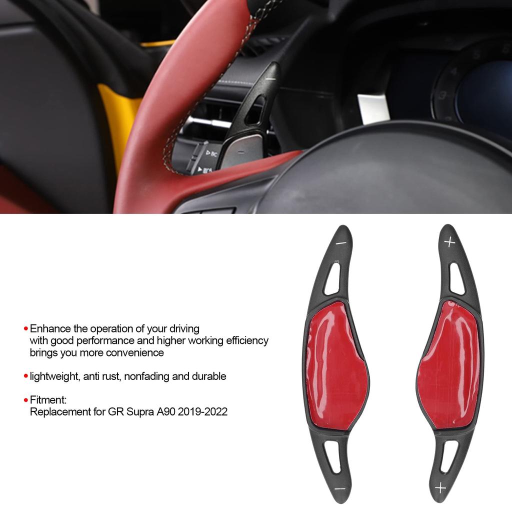 Steering Wheel Shift Paddle Handle Shift Aluminum Material Energy Saving 2019-2022 GR Supra A 90 Replacement (Black)