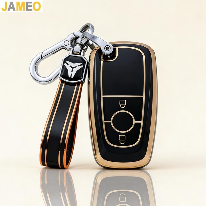 Tpu Car Key Case Cover Shell Fob For Ford Edge Fusion Mustang Explorer F150 F250 F350 Ecosport Protector Car Key Holder Keychain