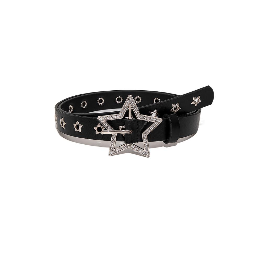 Hip Hop Gothic Leather Belt Punk Waist Band Fashion Pin Buckle Waistband  For Women Man
