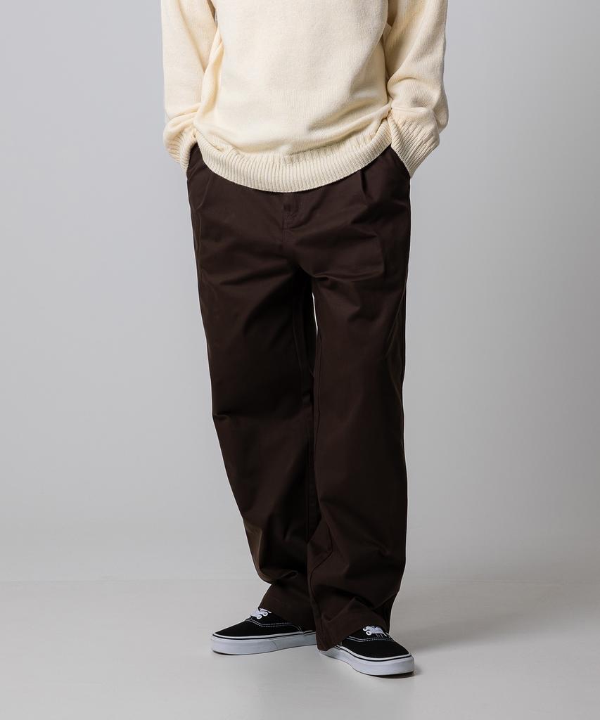 DICKIES Relaxed Single-Pleat Chino Pants Brown