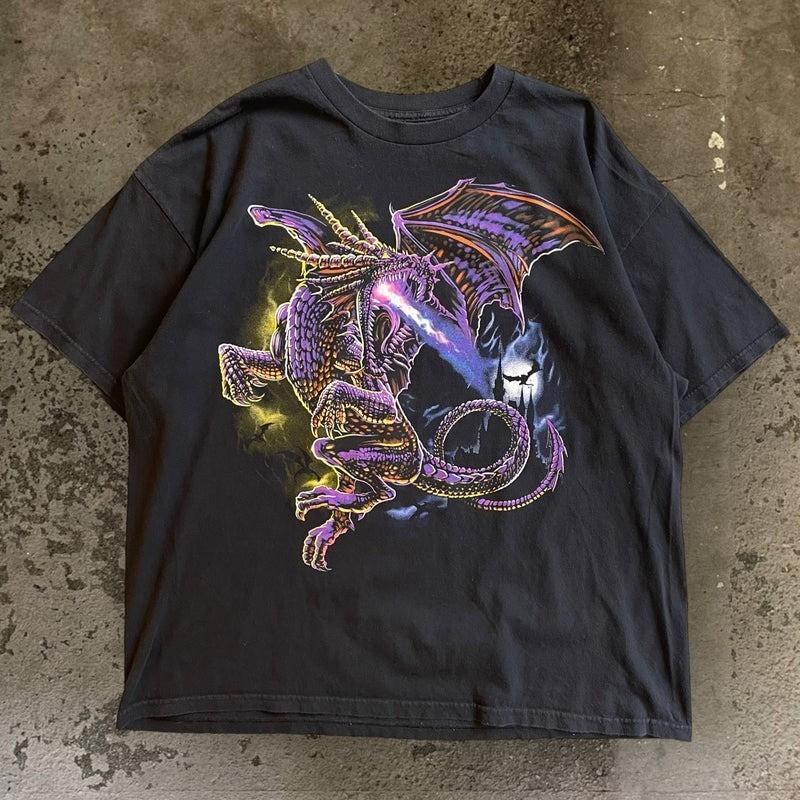 Retro DRAGON Style Graphic Unisex Tee S5XL Unisex T-Shirt