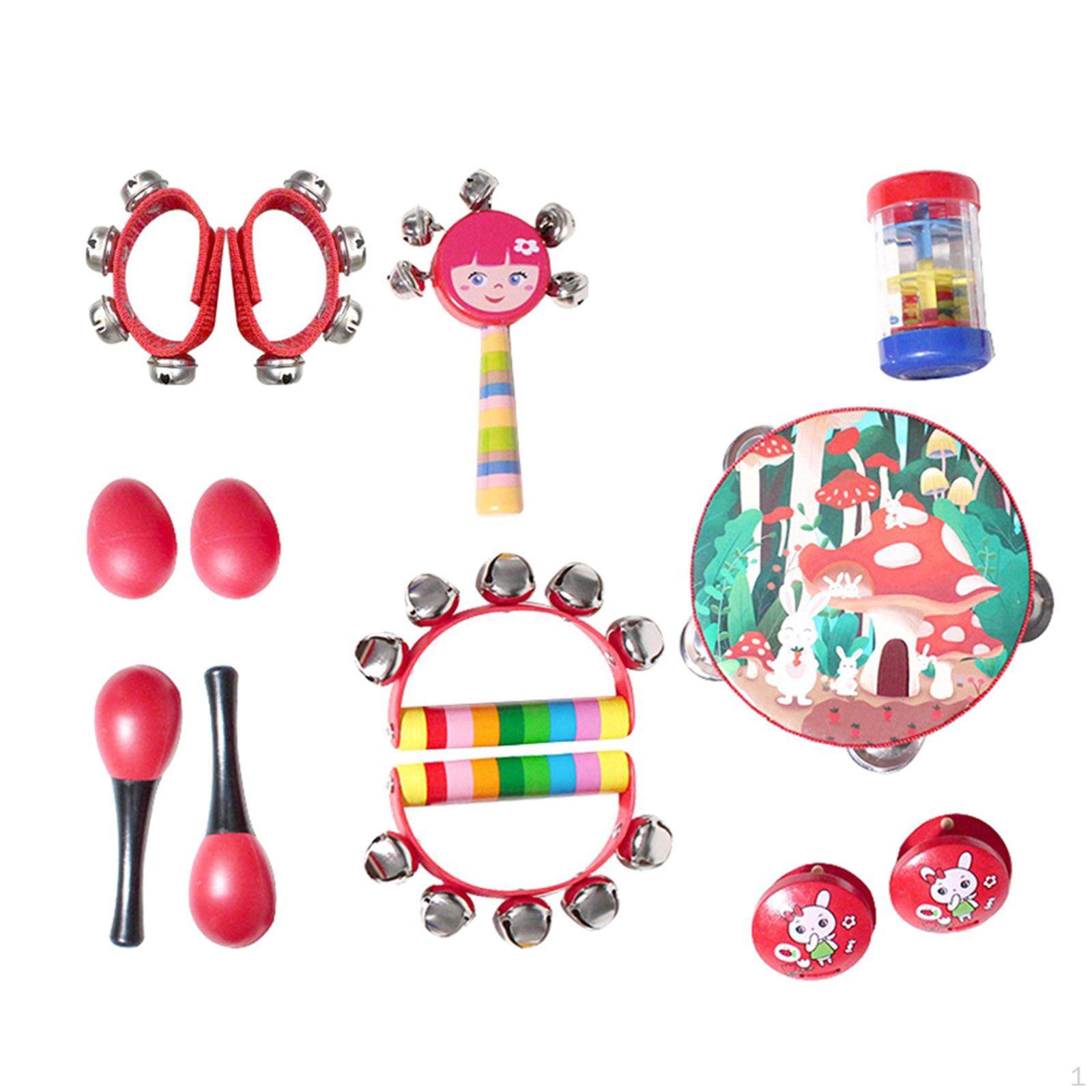 

13 штук ударных инструментов Монтессори, сенсорная игрушка, развивающая моторику, деревянная музыка