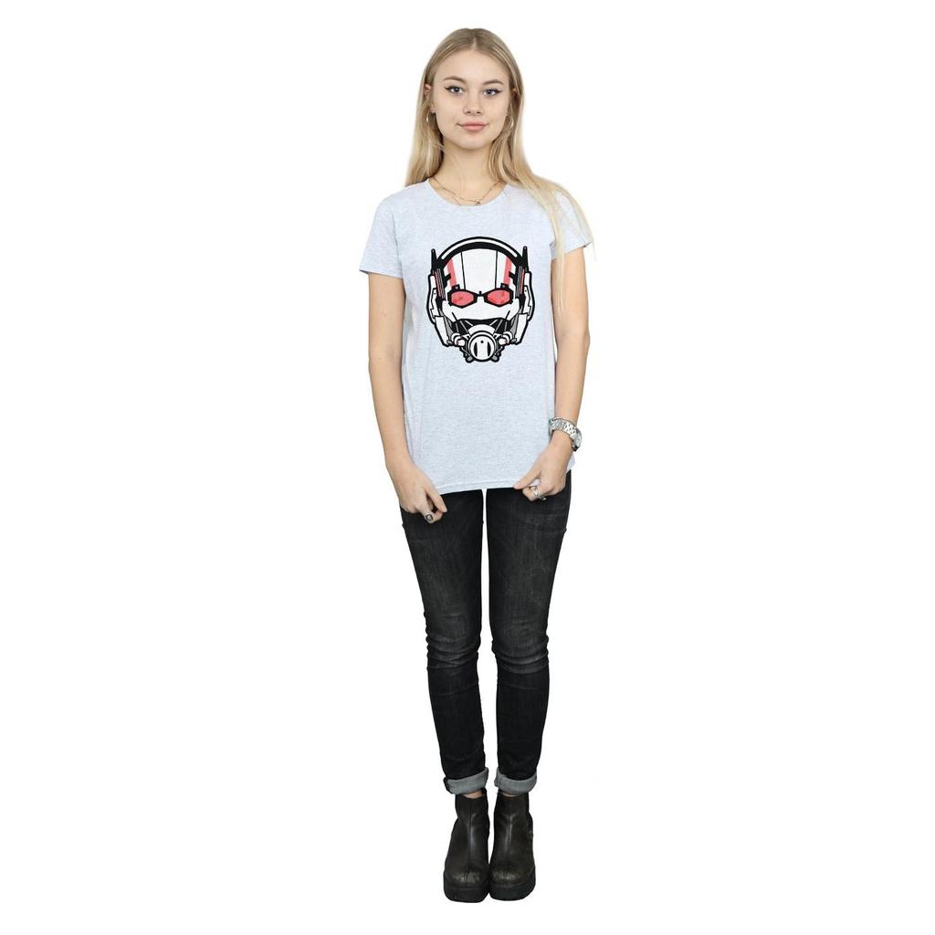 Marvel Womens/Ladies Ant-Man Helmet Distressed Cotton T-Shirt