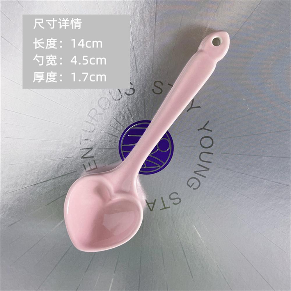 Romantisch Ins Macaron Liebeslöffel Herz Kaffeelöffel Niedlicher Keramikmischlöffel Dessertlöffel Mädchen Geschirr