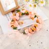 Bohemian Flower Crown Hair Accessory Floral Headband for Women Girls Bridal Wedding Festival Party Decor