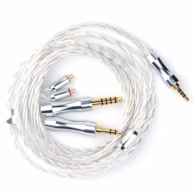 THIEAUDIO EST 100 Strands Litz 5N Silver Plated OCC Crystal Earphone Upgrade Cable Connector Plug Soft Cable Oxidation Resistant Original Cable for