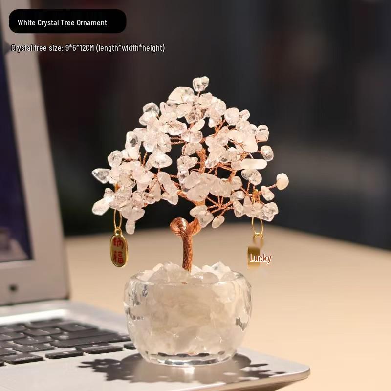Citrin und Amethyst Reichtumsbaum Feng Shui Schreibtischornament