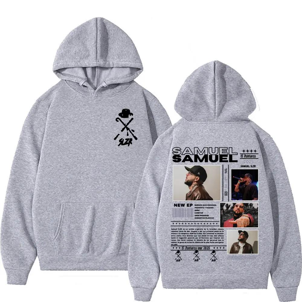 Rapper Samuel Slzr Tour Grafické mikiny Muži Ženy Harajuku Hip Hop Punk Popová hudba Mikina Ležérna flísová nadrozmerná mikina