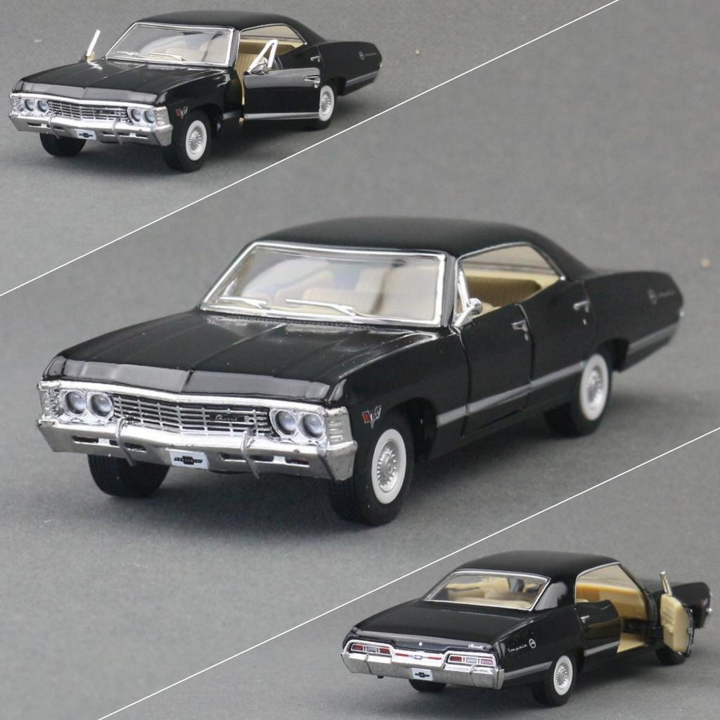 KiNSMART Модель Іграшкового Автомобіля 1/43 Chevrolet Impala 1967 Класична Лита Мініатюра З Заводом Назад Колекція Подарунок Для Дитини Хлопчика