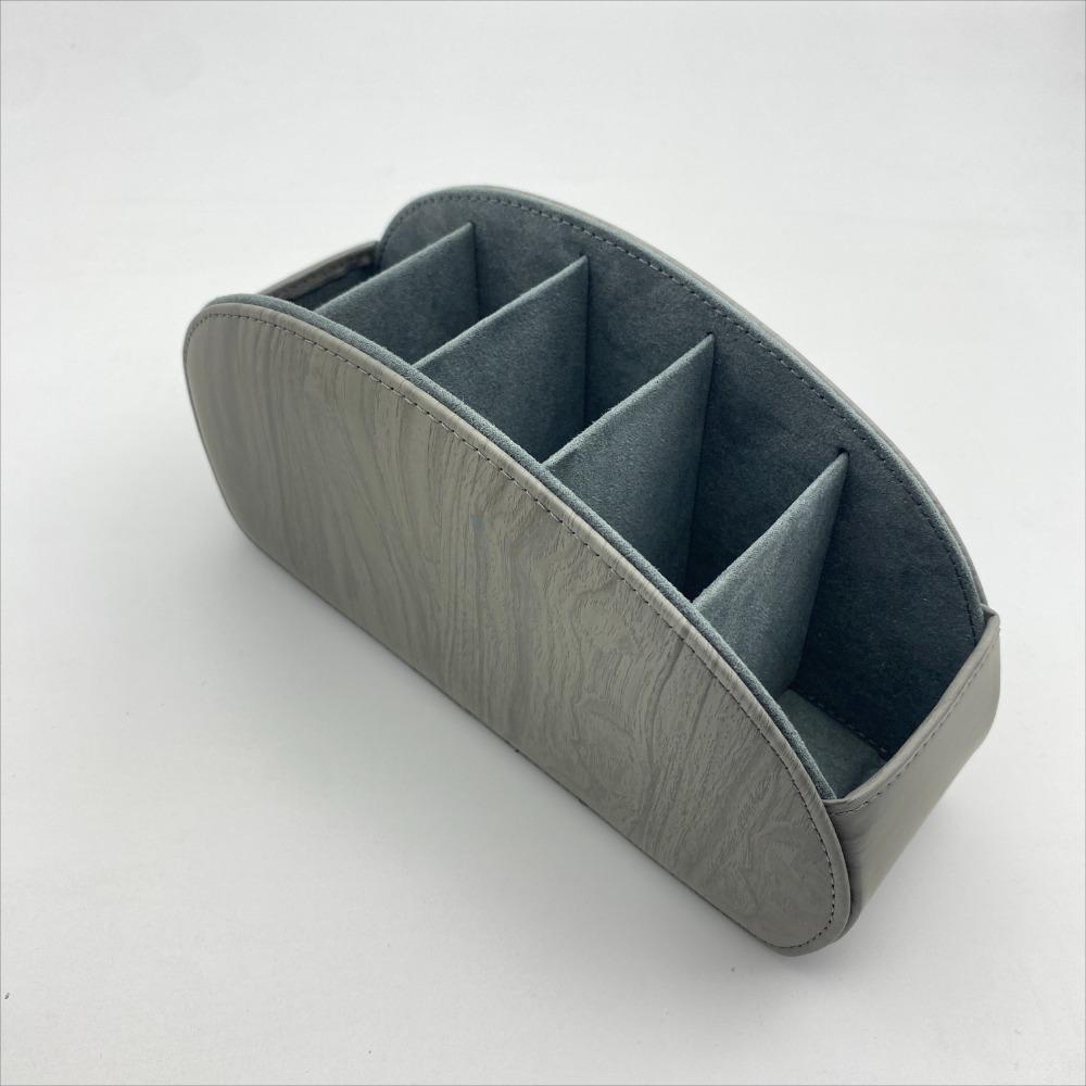 PU Leather Remote Control and Cosmetics Storage Box for Home or Office
