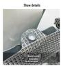 Transparent Women's Crossbody Bag - Chain Handle, PVC, Patent Leather, Small Square Style