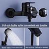 TLXT Matte Black Wall-Mounted Shower Faucet Set