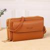 2025 Women's Large Capacity Multifunction Crossbody Phone Bag - Stylish, Simple Solid Color Design
