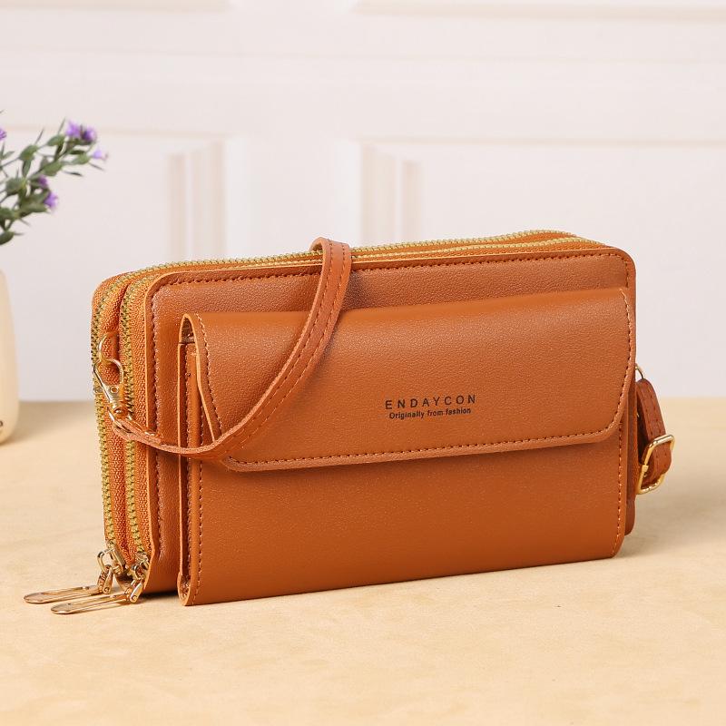 2025 Women's Large Capacity Multifunction Crossbody Phone Bag - Stylish, Simple Solid Color Design