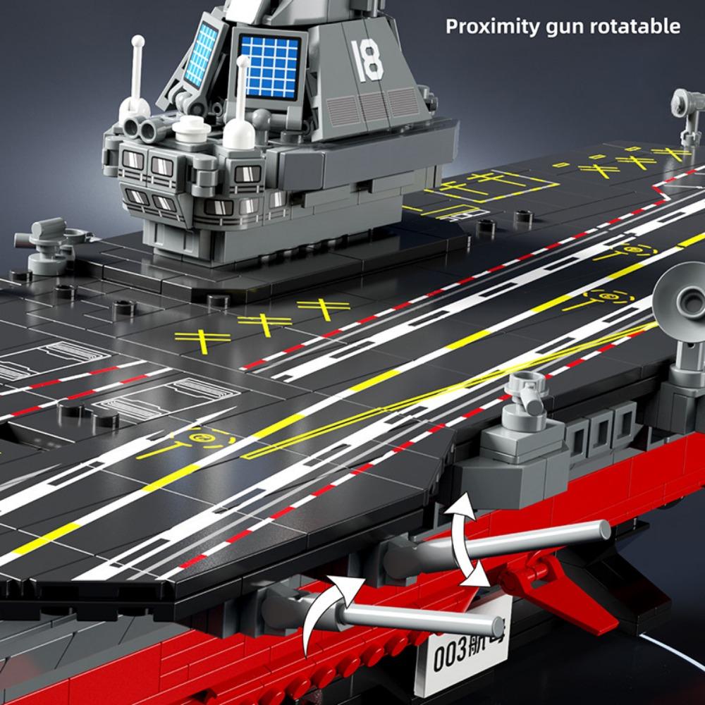 1806Pcs Fujian 003 Aircraft Carrier Building Blocks Military Battleship Brick Weapon Warship For Boy Children'S Ideal Toy Gifts