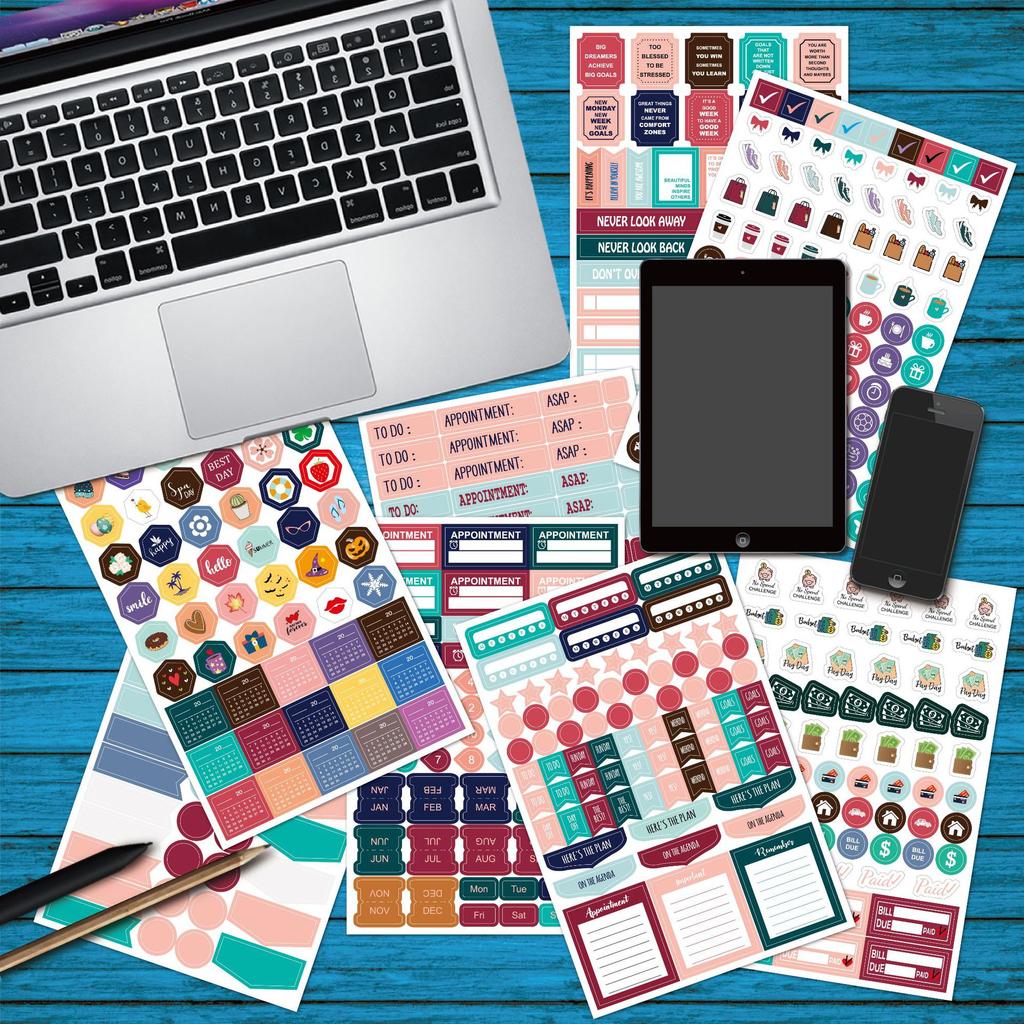 4/8 Planner Stickers Diary Accessories Stickers Notebook DIY Material Scrapbooking Stickers for Notebooks Creative Planning