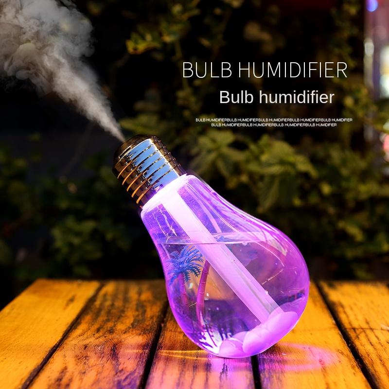 400ml Colorful Bubble Lamp Portable Humidifier Small Cool Mist USB Personal Desktop Humidifier for Bedroom, Travel, Office, Home