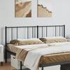 Vidaxl Metal Headboard, Black, 200 Cm