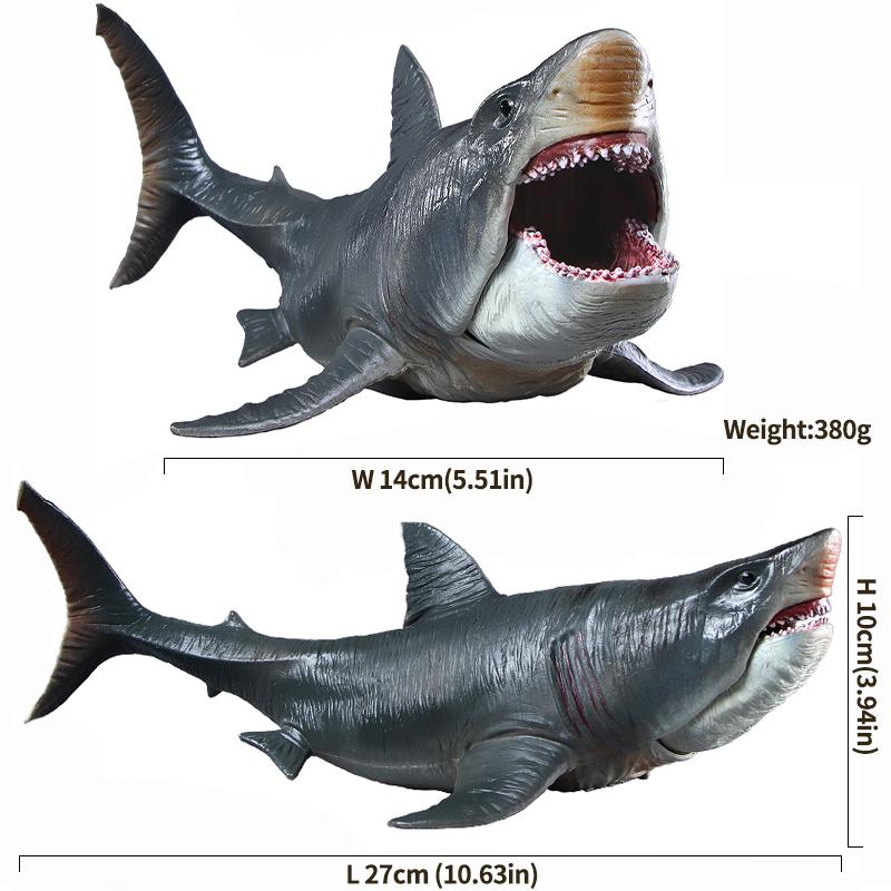 Grote Haai Speelgoed Megalodon Plastic Diverse Oceaan Dieren Haai Beeldje Realistisch Zeedier Speelgoed Beeldje ontworpen voor Verzameling Cadeau
