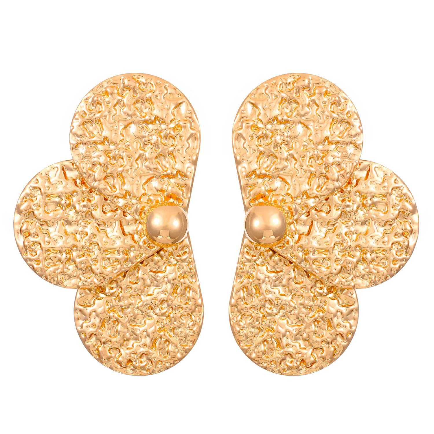 

Женские современные трендовые серьги-гвоздики с преувеличенной индивидуальностью, высококачественный металл, мятая текстура, неправильная геометрия, модный циркон