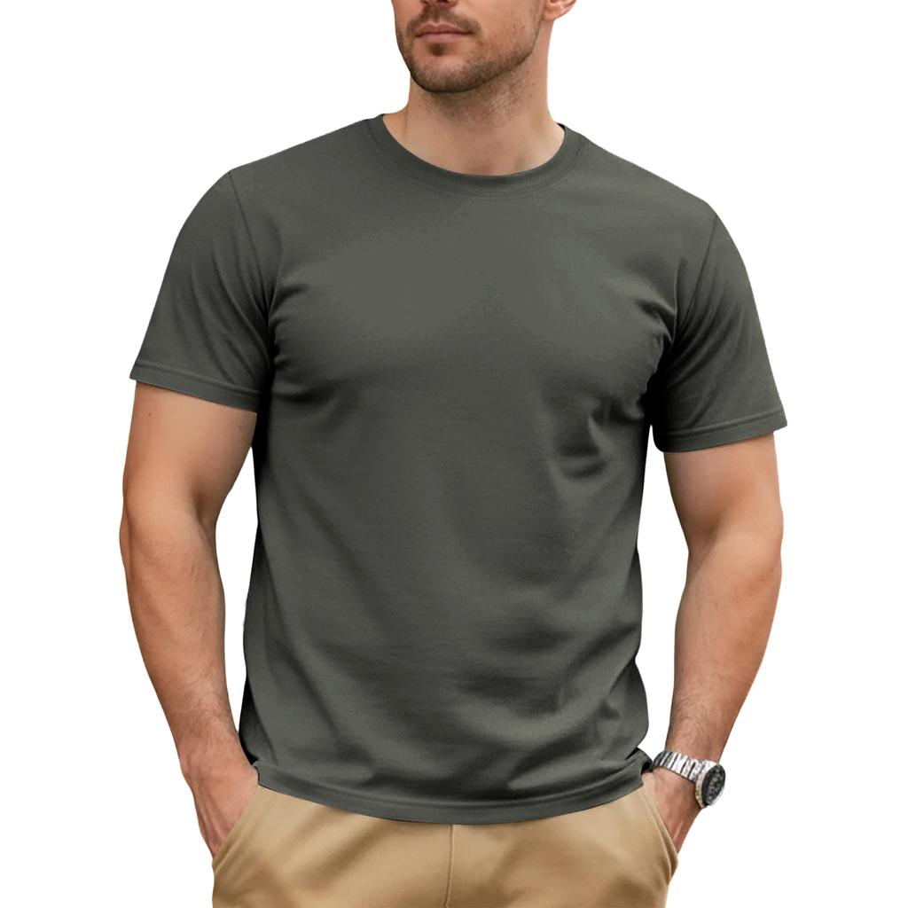 Men's  Leisure  Sports  Trend  Round  Neck  T,Shirt  Short  Sleeves