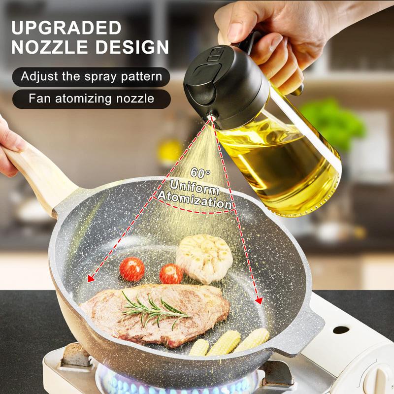 Kitchen Sprayer Spray Oil Dispenser 2in1 Oil Dispenser Oil Sprayer Comfortable Handle Barbecue Air Frying Pan Oven Steak Frying