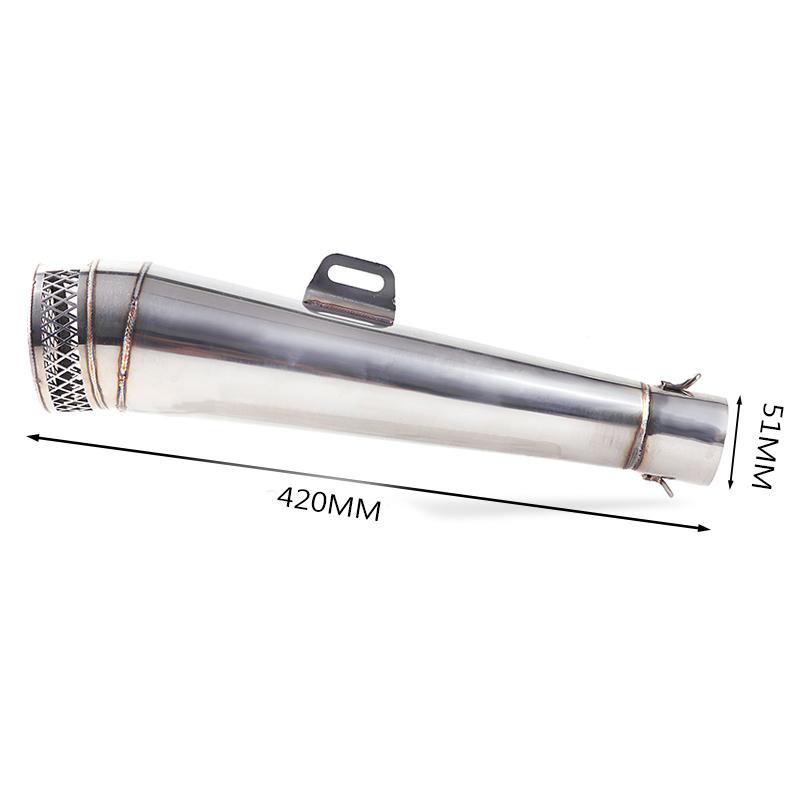Universal 51mm 60mm project Motorcycle Exhaust Muffler Modified Exhaust Stainless Steel Carbon Fiber Fit Most Motorbike