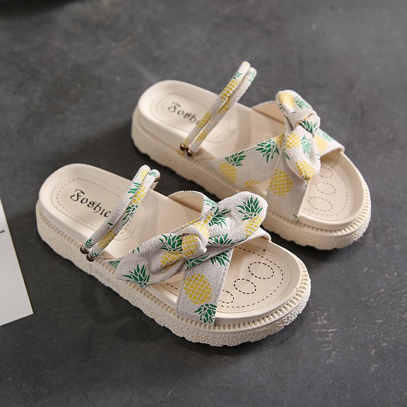 

Клубничные милые тапочки женские летние носить фея стиль бант толстая подошва два способа носить сандалии крутые тапочки удобные 40