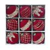 Painted Plastic Christmas Tree Ornaments Set - 8cm Balls Available in 9pcs or 12pcs
