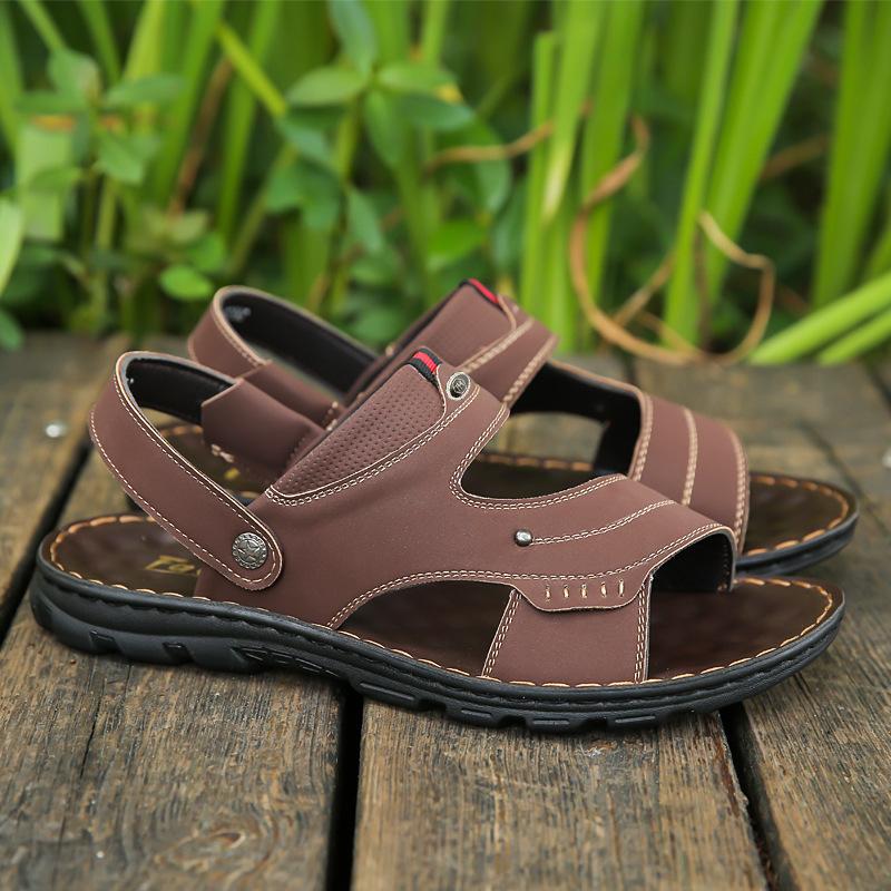 Two sandals for men's summer leisure travel sandals for men's adult beach shoes and dual-purpose cool slippers