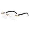 2026 Classic Vintage Rimless Gold PC UV400 Sunglasses Women Men Fashion Luxury