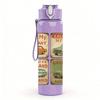 1PC Vintage Truck Sign Collage Print 750ml Color Plastic Sports Water Bottle Leakproof Flip Straw Lid For Sports Office Home Use