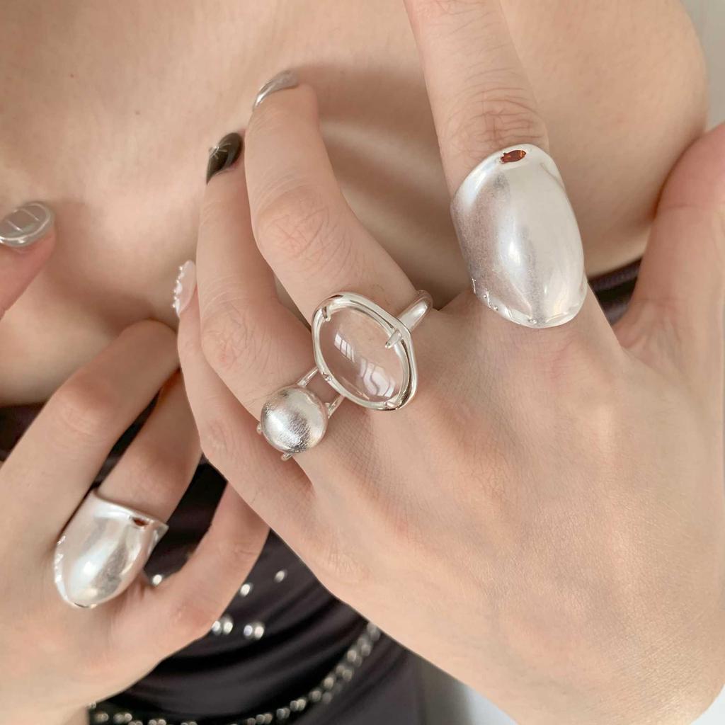Exquisite Personalized Women's Stackable Hip-Hop Open Finger Ring - Trendy and Versatile Index Ring
