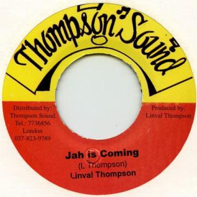 7inch Record LINVAL THOMPSON / SCIENTIST - Jah Is Coming None Thompson Sound 1980 Jamaica Reggae, Ska & Dub