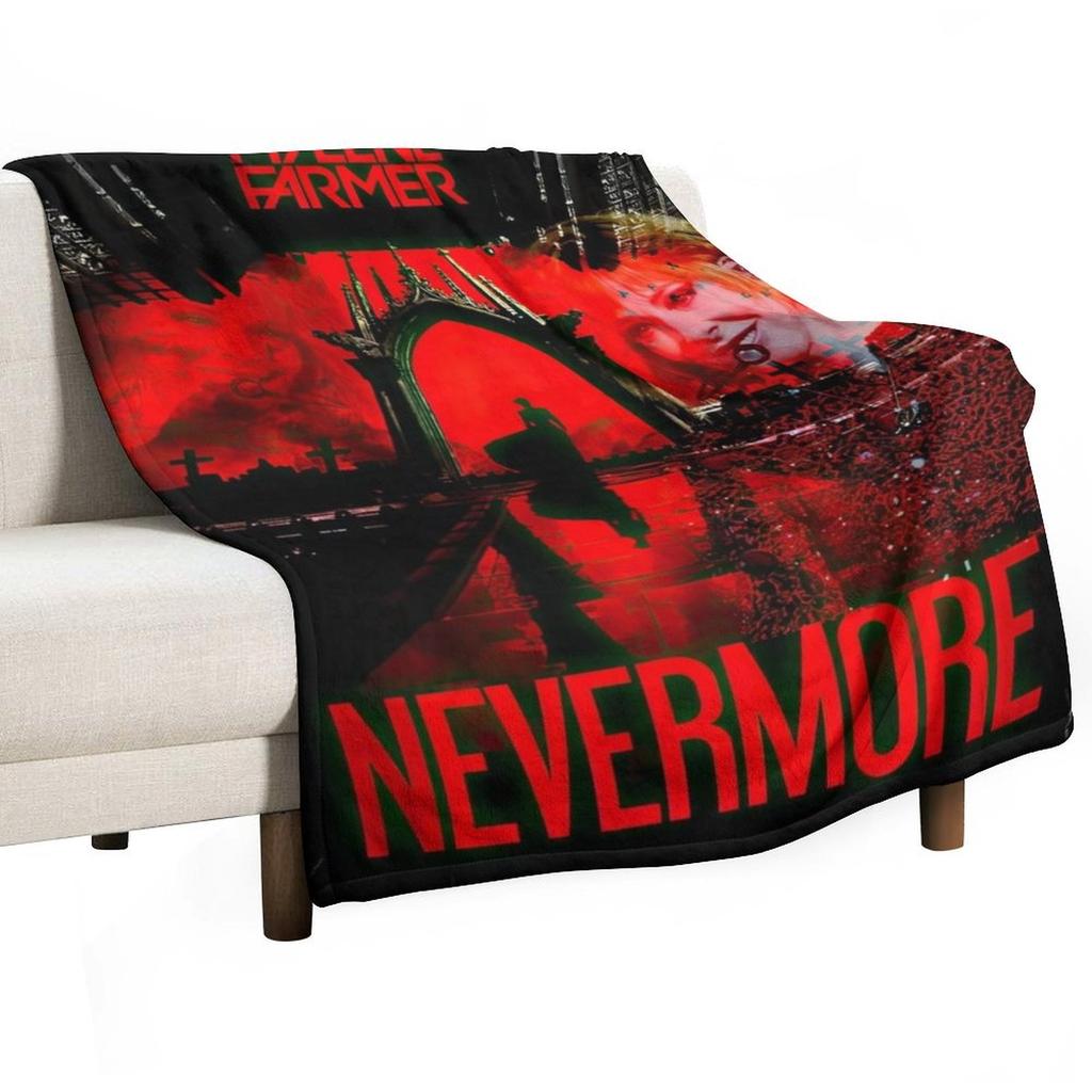 Mylene_Farmer_Nevermore Tour 2024 Throw Blanket halloween Custom Plaid For Baby Blankets
