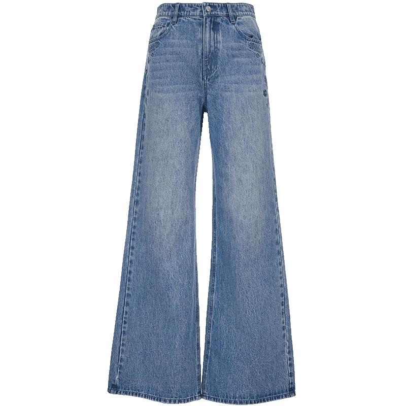 VEROMODA Women s Flower Embroidered Flared Jeans M