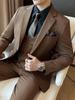 Completo Uomo Verde Scuro Autunno 2025: Abbigliamento Business Casual e Formale, Abito da Sposo in Stile Britannico.