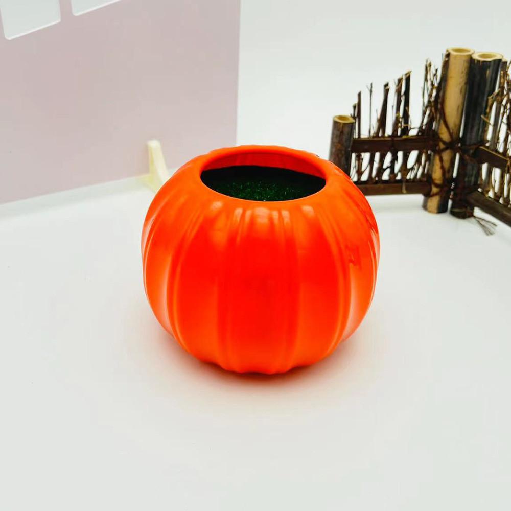 

Thanksgiving Pumpkin Flower Pot With Foam Lining For Home And Event Decorations Orange Foam