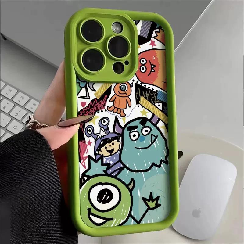 Monster applies to Apple 15 mobile phone case 14 days eye ladder 13 silicone iPhone12 protection soft case 11 all-inclusive xr