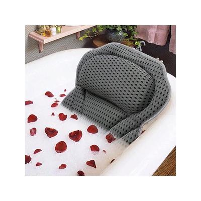 1 cuscino antiscivolo per vasca idromassaggio con ventose, tessuto a rete traspirante 4D, cuscino spesso e morbido, accessorio per vasca portatile e lavabile per collo e schiena,