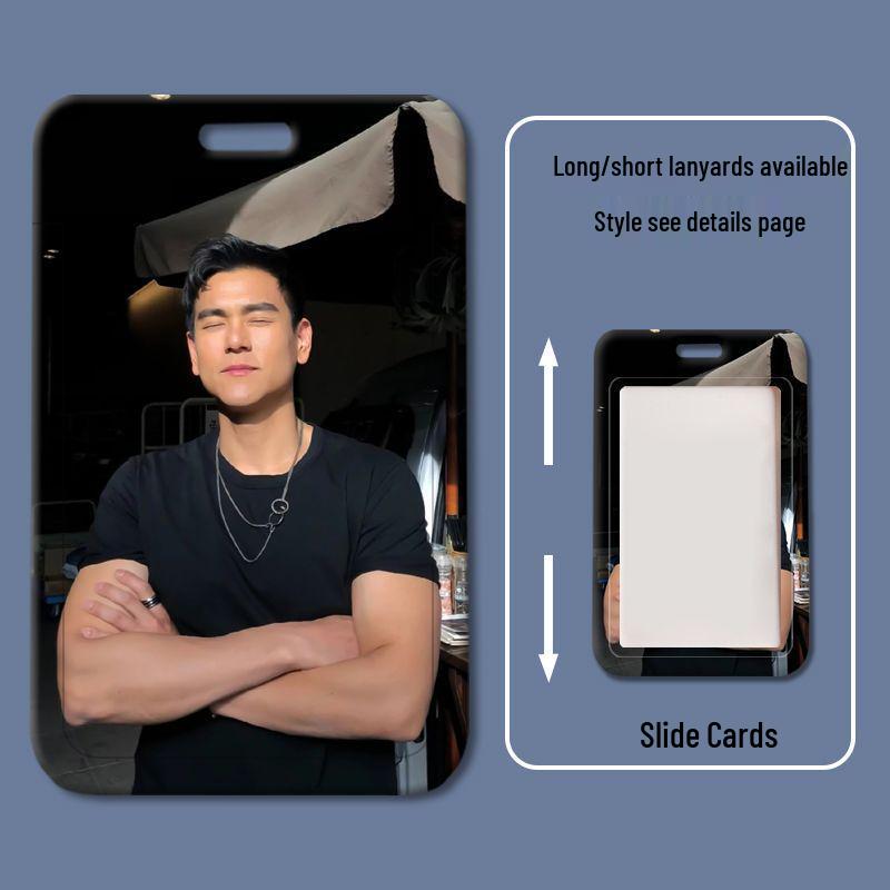 Eddie Peng Sliding Plastic ID & Badge Holder for Students and Work Access